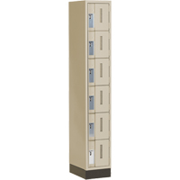 Casiers robustes Concorde, 6 niveaux, 12" x 18" x 76", Acier, Beige, Soud&eacute; (assembl&eacute;) Maritime Industrial Rubber