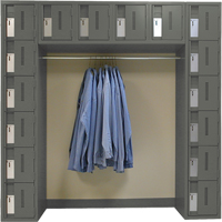 Arches de casiers robustes Concorde, 16 niveaux, Bloc de 3, 18" x 72" x 72", Acier Maritime Industrial Rubber
