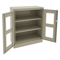 C-Thru Counter High Cabinet, Steel, 2 Shelves, 42" H x 36" W x 18" D Maritime Industrial Rubber