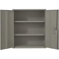Armoire de rangement Lo-Boy, Acier, 2 Tablettes, 40" h x 36" la x 18" P, Gris Maritime Industrial Rubber