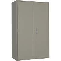 Armoire de rangement Hi-Boy tr&egrave;s large, Acier, 4 Tablettes, 72" h x 48" la x 24" P, Gris Maritime Industrial Rubber