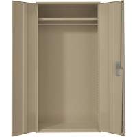 Armoire garde-robe, Acier, 36" la x 18" p x 72" h, Beige Maritime Industrial Rubber