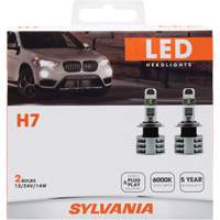 H7 Headlight Bulb, LED, 13.2 W/17 W, White Maritime Industrial Rubber