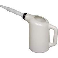Oil Dispenser with White Spout, Plastic, 6 qt Capacity Maritime Industrial Rubber