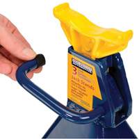Jack Stand, Locking Handle/Ratchet, 3 tons Capacity, 19" H Maritime Industrial Rubber