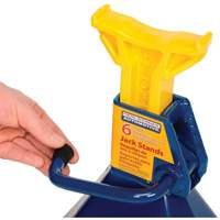 Jack Stand, Locking Handle/Ratchet, 6 tons Capacity, 25-1/4" H Maritime Industrial Rubber