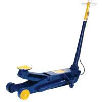 Long Chassis Service Jack, 10 Ton(s) Capacity, 6-3/4" Lowered, 25-1/2" Raised, Air Hydraulic Maritime Industrial Rubber