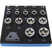 5-Point EPR Torx Socket Set, 16 Pieces, 1/4"/3/8"/1/2" Drive Size Maritime Industrial Rubber