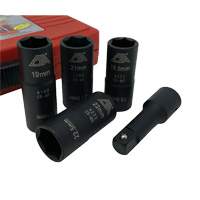 Flip Socket Kit, 5 Pieces, 1/2" Drive Size Maritime Industrial Rubber
