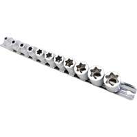 Flat-Cut E-"Star" Socket Set, 11 Pieces, 3/8" Drive Size Maritime Industrial Rubber