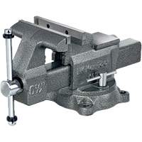 K65 Professional Workshop Vise, 6-1/2" Jaw Width, 3-7/8" Throat Depth, Swivel Base Maritime Industrial Rubber