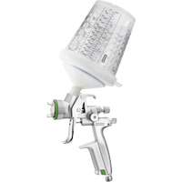 Pistolet de peinture de premi&egrave;re qualit&eacute; 4400?B HVLP?1,0 SR avec godet RPS 0,3?L, pour les retouches de finitions automobiles, Entr&eacute;e d'air 1/4" NPT, 4,24 pi³/min, Capacit&eacute; 0,3 L, 0,14 psi Maritime Industrial Rubber