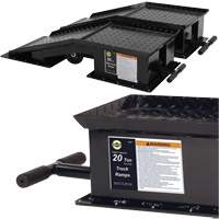 Heavy-Duty Truck Ramps with Long T-Handle, 40000 lbs. Capacity, 45" L, 13-1/2" W, 9-19/50" H Maritime Industrial Rubber