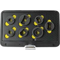Threaded Leaf Spring Shackle Pin Remover & Installation Master Set, 7 Pieces, 1/2" Drive Size Maritime Industrial Rubber