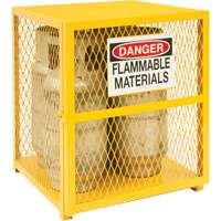 Gas Cylinder Storage Cabinet, 4 Cylinder Capacity, 30" W x 30" D x 35" H, Yellow Maritime Industrial Rubber