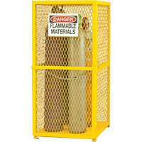 Gas Cylinder Storage Cabinet, 9 Cylinder Capacity, 30" W x 30" D x 71-3/4" H, Yellow Maritime Industrial Rubber