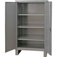 Armoire tr&egrave;s robuste, Acier, 3 Tablettes, 66" h x 48" la x 24" P, Gris Maritime Industrial Rubber
