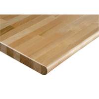 Hardwood Workbench Top, 48" W x 30" D, Bullnose Edge, 1-1/4" Thick Maritime Industrial Rubber