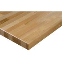 Hardwood Workbench Top, 48" W x 30" D, Square Edge, 1-1/4" Thick Maritime Industrial Rubber