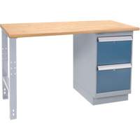 &eacute;tabli industriel, Porte a/combinaison de tiroirs, Cap 1000 lb, 60" la x 36" p, 34" h Maritime Industrial Rubber