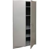 Armoire de rangement, Acier, 4 Tablettes, 78" h x 36" la x 24" P, Gris Maritime Industrial Rubber