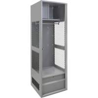 Casier pour &eacute;quipement, Acier, 24" la x 24" p x 72" h, Gris Maritime Industrial Rubber