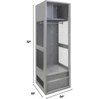 Casier pour &eacute;quipement, Acier, 24" la x 18" p x 72" h, Gris Maritime Industrial Rubber