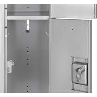 Lockers, 3 -tier, 12" x 18" x 86", Steel, Grey, Knocked Down Maritime Industrial Rubber