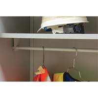 Wardrobe Storage Cabinet, Steel, 36" W x 18" D x 72" H, Grey Maritime Industrial Rubber