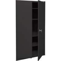 Armoire d'entreposage, Acier, 4 Tablettes, 78" h x 36" la x 24" P, Noir Maritime Industrial Rubber