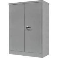 Counter-High Storage Cabinet, Steel, 2 Shelves, 42" H x 48" W x 24" D, Grey Maritime Industrial Rubber