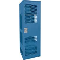 Casier pour &eacute;quipement avec porte, Acier, 24" la x 18" p x 72" h, Bleu fonc&eacute; Maritime Industrial Rubber