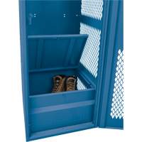 Casier pour &eacute;quipement avec porte, Acier, 24" la x 18" p x 72" h, Bleu fonc&eacute; Maritime Industrial Rubber