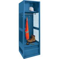 Casier pour &eacute;quipement, Acier, 24" la x 18" p x 72" h, Bleu fonc&eacute; Maritime Industrial Rubber