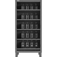Armoire robuste &agrave; façade ouverte avec s&eacute;parateurs, Acier, 0 tiroirs, 36" x 24" x 78", Gris Maritime Industrial Rubber