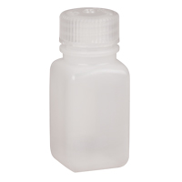 Bouteilles peu encombrantes &agrave; prise facile, Carr&eacute;e, 2 oz, Plastique Maritime Industrial Rubber