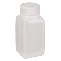 Bouteilles peu encombrantes &agrave; prise facile, Carr&eacute;e, 6 oz, Plastique Maritime Industrial Rubber