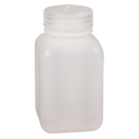 Bouteilles peu encombrantes &agrave; prise facile, Carr&eacute;e, 8 oz, Plastique Maritime Industrial Rubber