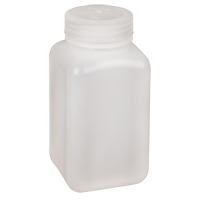 Bouteilles peu encombrantes &agrave; prise facile, Carr&eacute;e, 16 oz, Plastique Maritime Industrial Rubber
