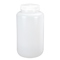 Bouteilles &agrave; large ouverture, Ronde, 1/2 gal., Plastique Maritime Industrial Rubber
