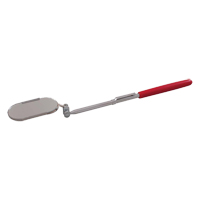 Inspection Mirror, Oval, 2" L x 1" W, Non Telescopic Maritime Industrial Rubber