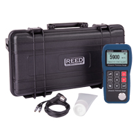 Ultrasonic Thickness Gauge, Digital Display, Ultrasound, 0.03" - 15.7" (0.65 mm - 400 mm) Range Maritime Industrial Rubber