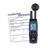 Compteur de contrainte thermique au thermom&egrave;tre-globe mouill&eacute; (WBGT) avec certificat de calibration Maritime Industrial Rubber