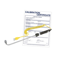 Sonde thermocouple de surface &agrave; angle droit avec certificat de calibration, 500 °C (932°F) Temp. max. Maritime Industrial Rubber