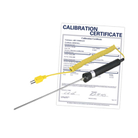 Sonde thermocouple &agrave; immersion avec certificat de calibration, 600 °C (1112°F) Temp. max. Maritime Industrial Rubber