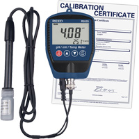 pH/mV-m&egrave;tre avec temp&eacute;rature, comprend un certificat de calibration Maritime Industrial Rubber
