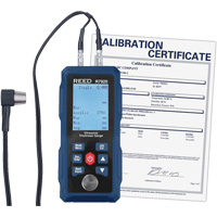 Thickness Gauge with Calibration Certificate, Digital Display, Ultrasound, 0.04" - 11.8" (1 mm - 300 mm) Range Maritime Industrial Rubber