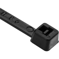 Attaches de c&acirc;ble PA66, Longueur 8", R&eacute;sistance &agrave; la traction 50 lb, Noir Maritime Industrial Rubber