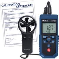 Thermo-an&eacute;mom&egrave;tre &agrave; aube R4100 avec volume d'air et certificat d'&eacute;talonnage, Enregistrement des donn&eacute;es, Gamme de v&eacute;locit&eacute; d'air de 0,4 - 30 m/sec Maritime Industrial Rubber