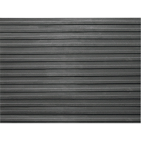 Entrance Mats, Runner, 3' x lin.ft x 1/4", Black Maritime Industrial Rubber